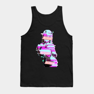 ダーリング Daringu #1 Zero Two Darling Franxx Glitch Edit Tank Top